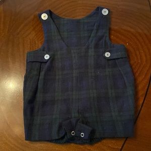 Vintage Tartan Baby Shortalls